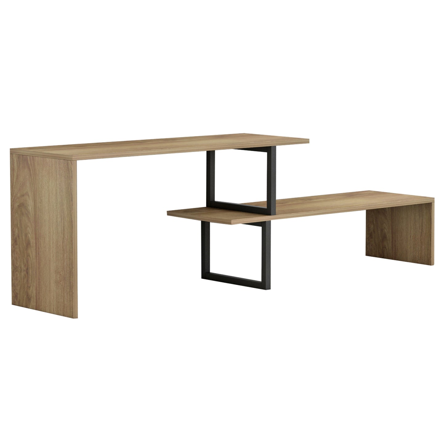 BRIGGITE EXTENDABLE TV UNIT SONOMA DARK MELAMINE 110-160x30x45