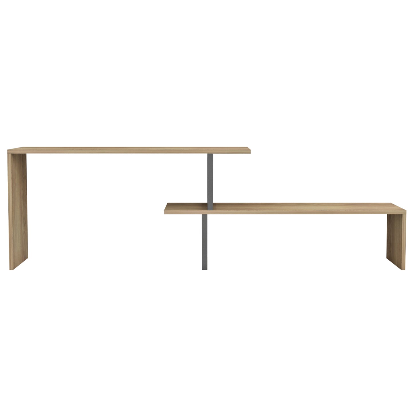BRIGGITE EXTENDABLE TV UNIT SONOMA DARK MELAMINE 110-160x30x45