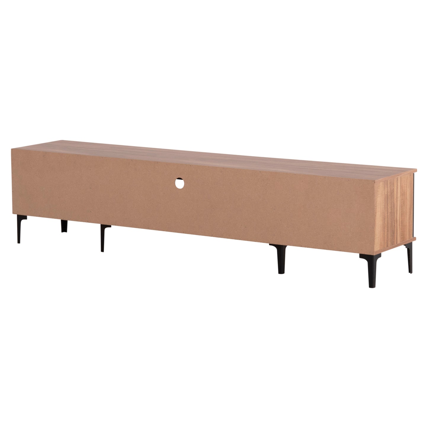 TV STAND HARRY MELAMINE NATURAL WOOD BLACK 200x40x47.5