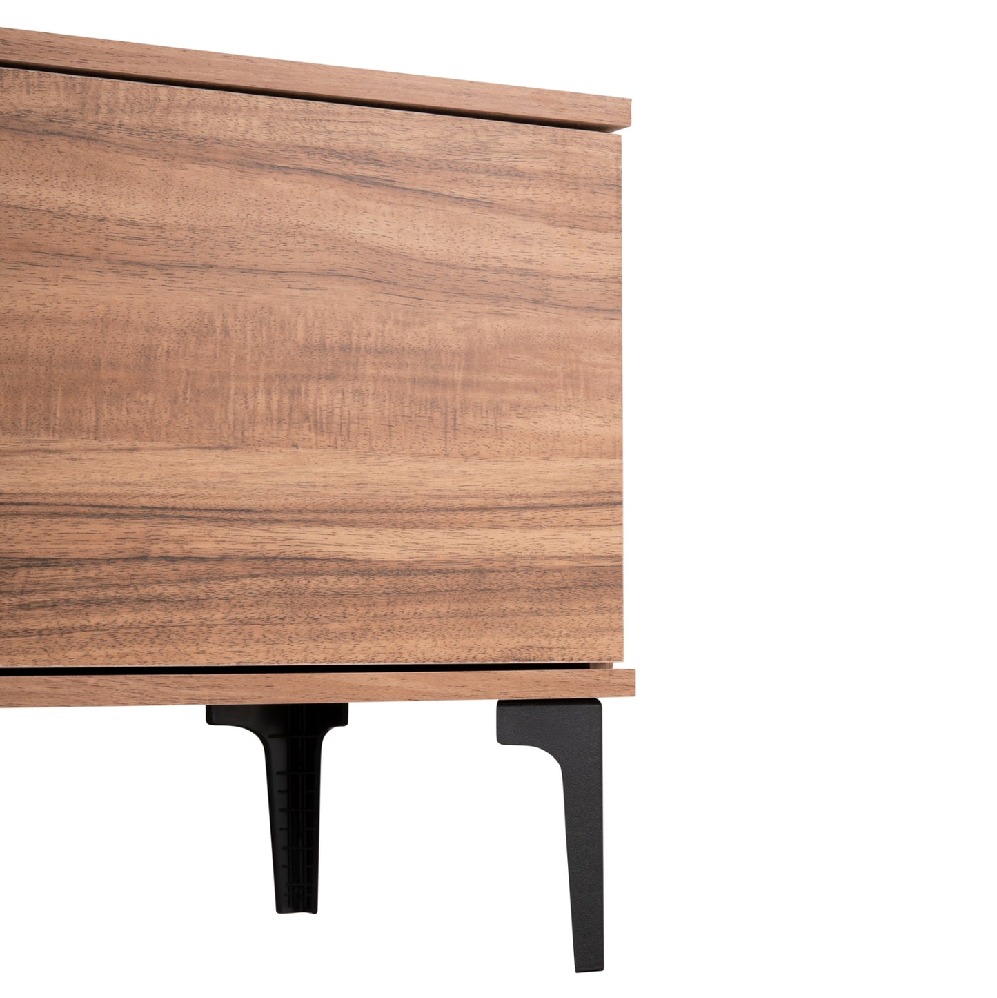 TV STAND HARRY MELAMINE NATURAL WOOD BLACK 200x40x47.5
