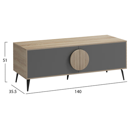 ΕΠΙΠΛΟ ΤΗΛΕΟΡΑΣΗΣ SAVORE ΜΕΛΑΜΙΝΗ SONAMA/ΓΚΡΙ 140x35.5x51