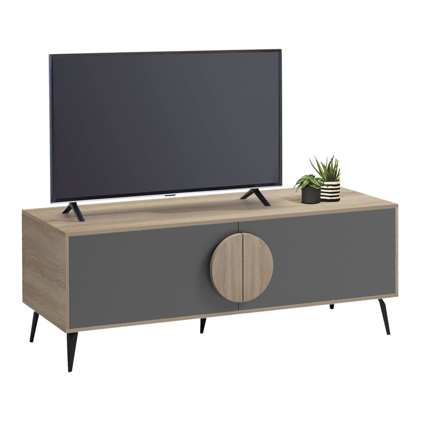 ΕΠΙΠΛΟ ΤΗΛΕΟΡΑΣΗΣ SAVORE ΜΕΛΑΜΙΝΗ SONAMA/ΓΚΡΙ 140x35.5x51