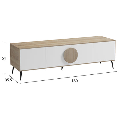 ΕΠΙΠΛΟ ΤΗΛΕΟΡΑΣΗΣ SAVORE ΜΕΛΑΜΙΝΗ SONAMA/ΛΕΥΚΟ 180x35.5x51
