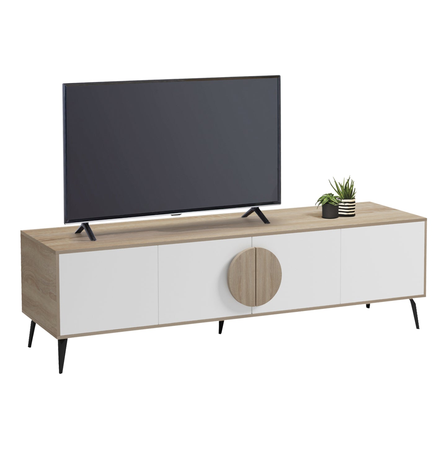 ΕΠΙΠΛΟ ΤΗΛΕΟΡΑΣΗΣ SAVORE ΜΕΛΑΜΙΝΗ SONAMA/ΛΕΥΚΟ 180x35.5x51