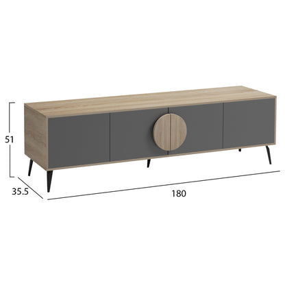 ΕΠΙΠΛΟ ΤΗΛΕΟΡΑΣΗΣ SAVORE ΜΕΛΑΜΙΝΗ SONAMA ΓΚΡΙ 180x35.5x51