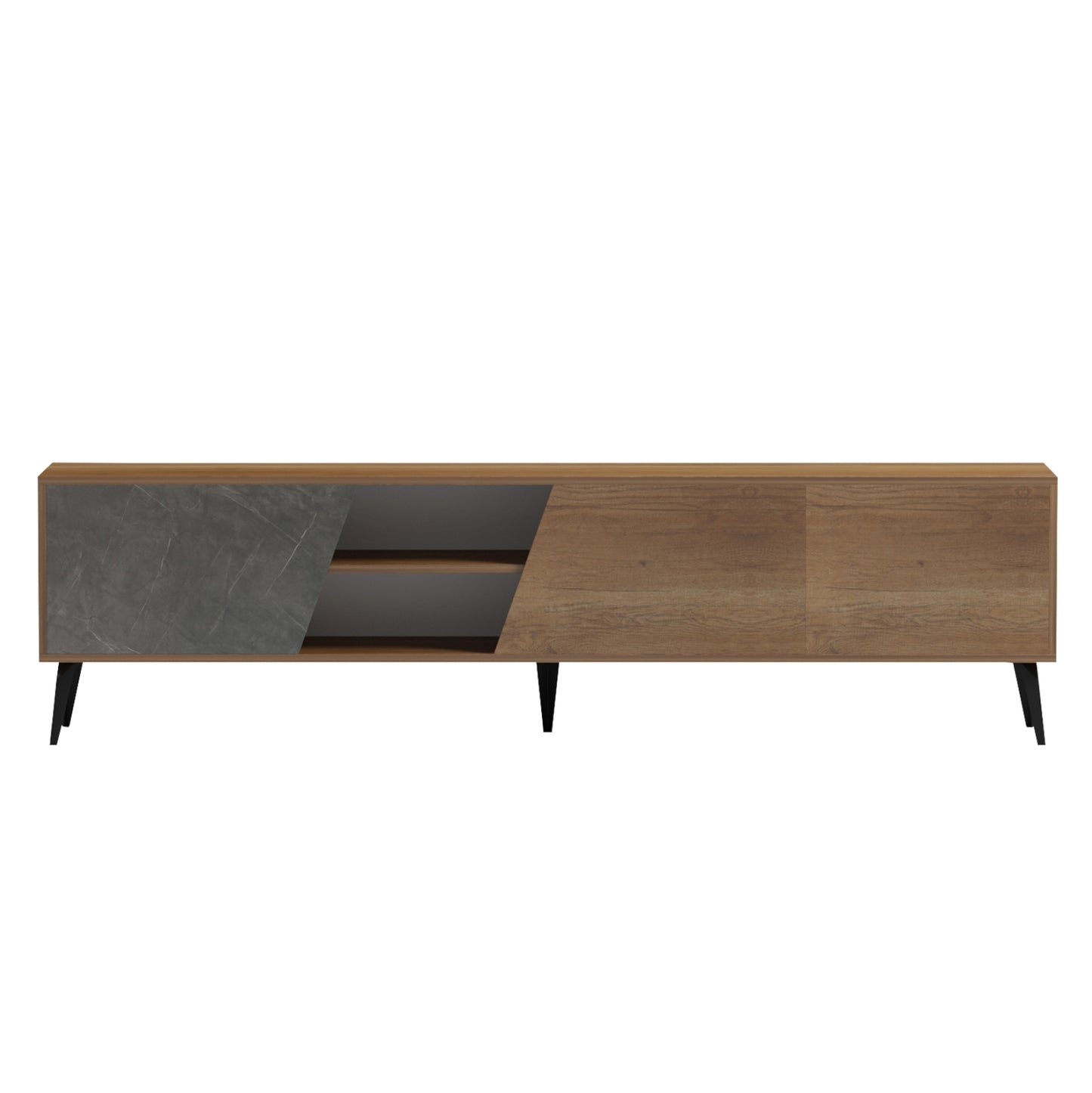 ΕΠΙΠΛΟ ΤΗΛΕΟΡΑΣΗΣ CATERRA ΜΕΛΑΜΙΝΗ ΦΥΣΙΚΟ MOORE STONE 180x35.5x48