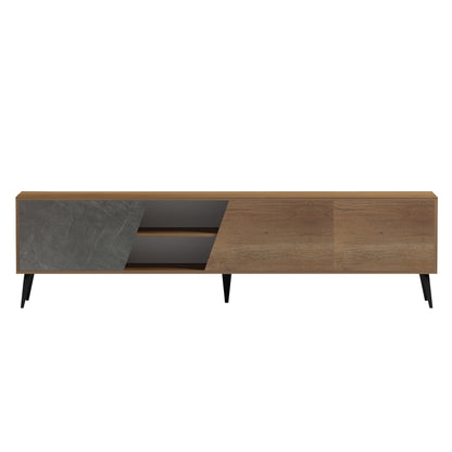 ΕΠΙΠΛΟ ΤΗΛΕΟΡΑΣΗΣ CATERRA ΜΕΛΑΜΙΝΗ ΦΥΣΙΚΟ MOORE STONE 180x35.5x48