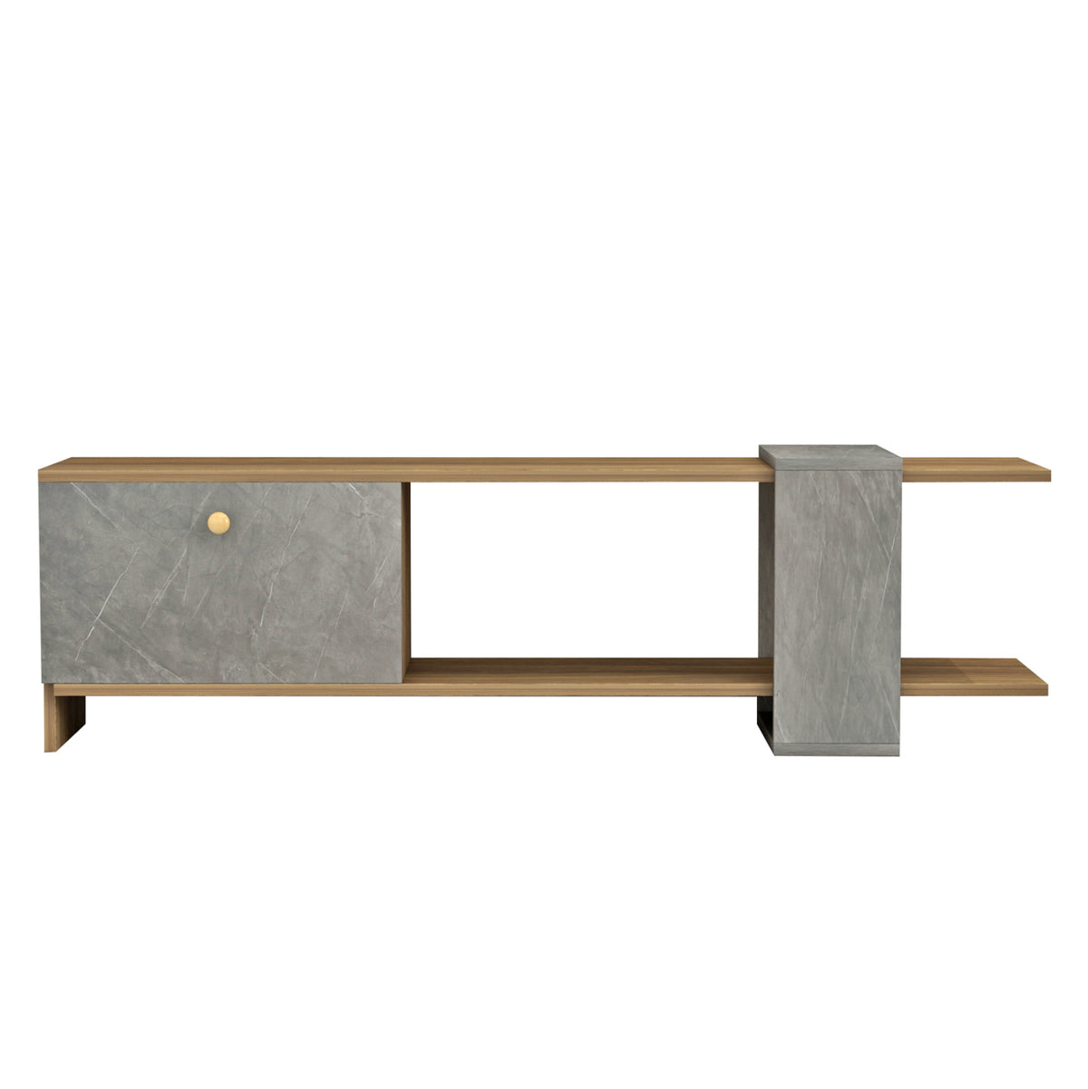 HENRIETTE TV STAND MELAMINE WALNUT STONE TEXTURE 120x28.5x39