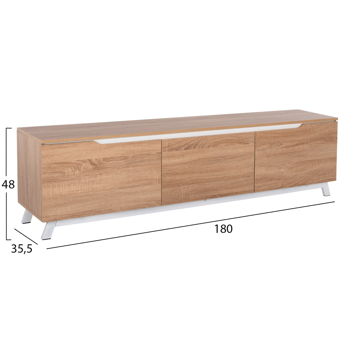 ΕΠΙΠΛΟ ΤΗΛΕΟΡΑΣΗΣ KIMIA ΜΕΛΑΜΙΝΗ SONAMA ΛΕΥΚΟ 180x35x48,5
