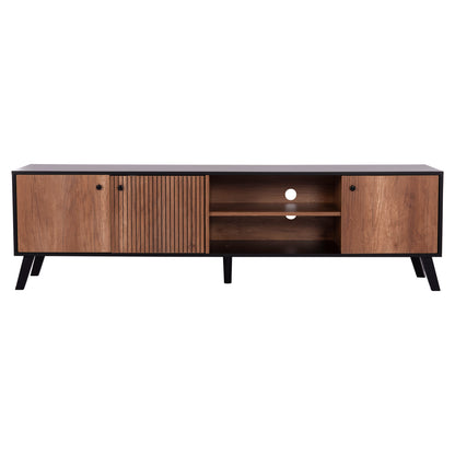 KRUDEN TV STAND MELAMINE IN BLACK NATURAL 180x40x51