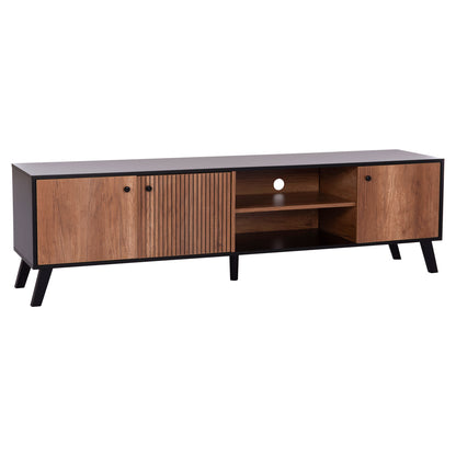 KRUDEN TV STAND MELAMINE IN BLACK NATURAL 180x40x51