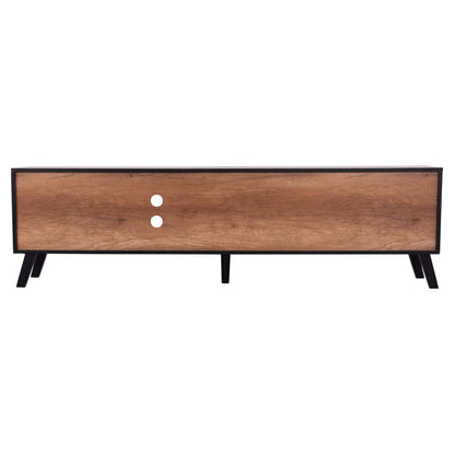 KRUDEN TV STAND MELAMINE IN BLACK NATURAL 180x40x51