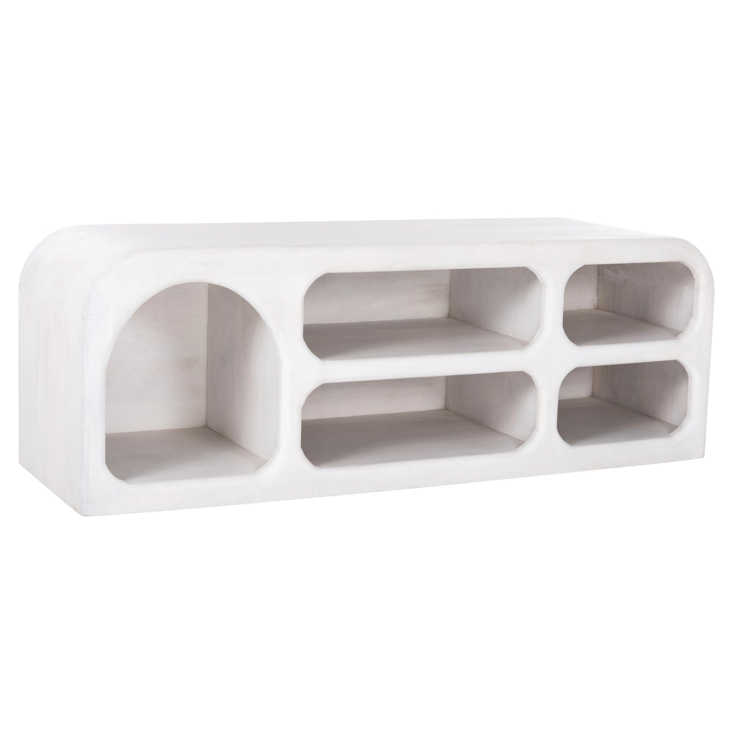 ΕΠΙΠΛΟ ΤΗΛΕΟΡΑΣΗΣ HANDYR ΜΑΣΙΦ ΞΥΛΟ MANGO ΣΕ ΛΕΥΚΟ 130x40x45