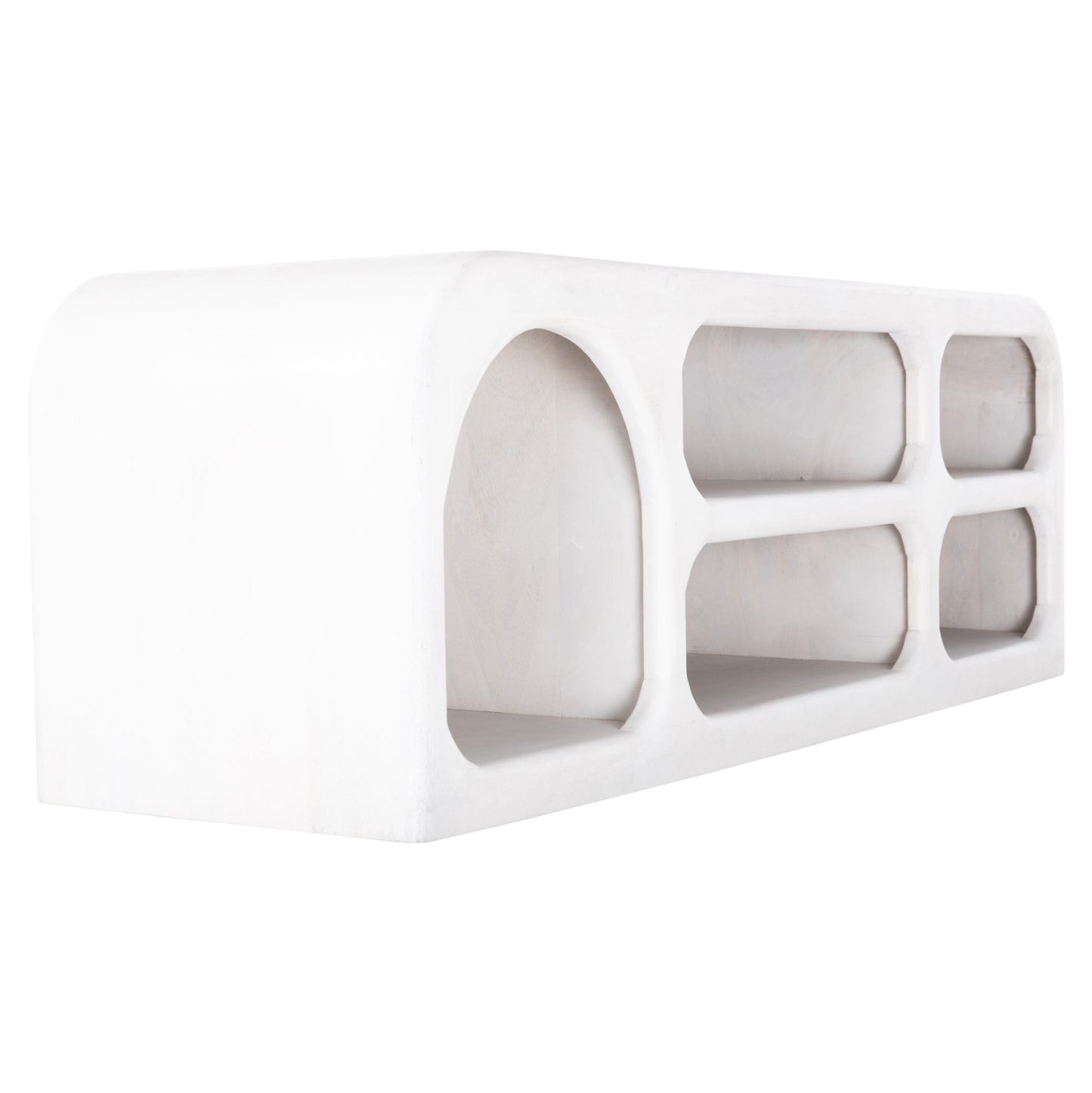 ΕΠΙΠΛΟ ΤΗΛΕΟΡΑΣΗΣ HANDYR ΜΑΣΙΦ ΞΥΛΟ MANGO ΣΕ ΛΕΥΚΟ 130x40x45