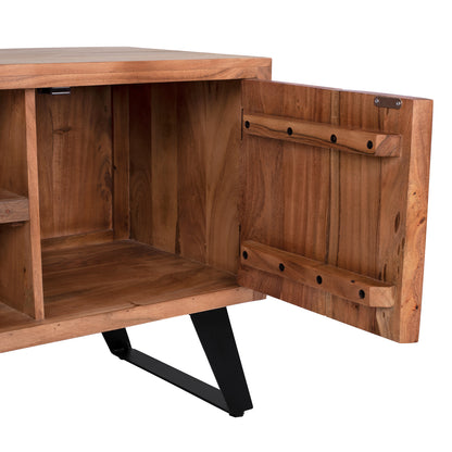 TV UNIT FANSI SOLID ACACIA WOOD NATURAL 135x43x61,5