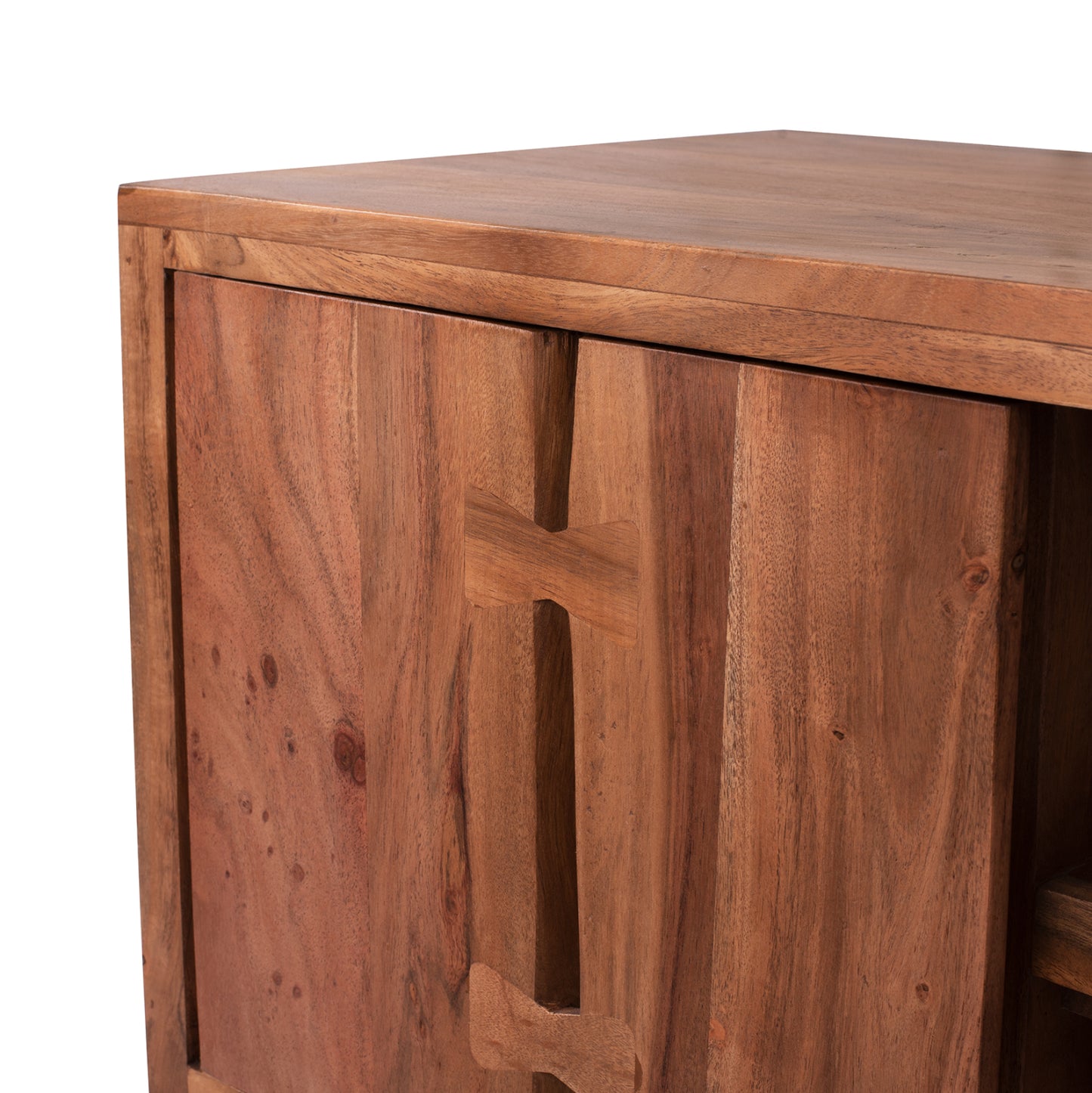 TV UNIT FANSI SOLID ACACIA WOOD NATURAL 135x43x61,5