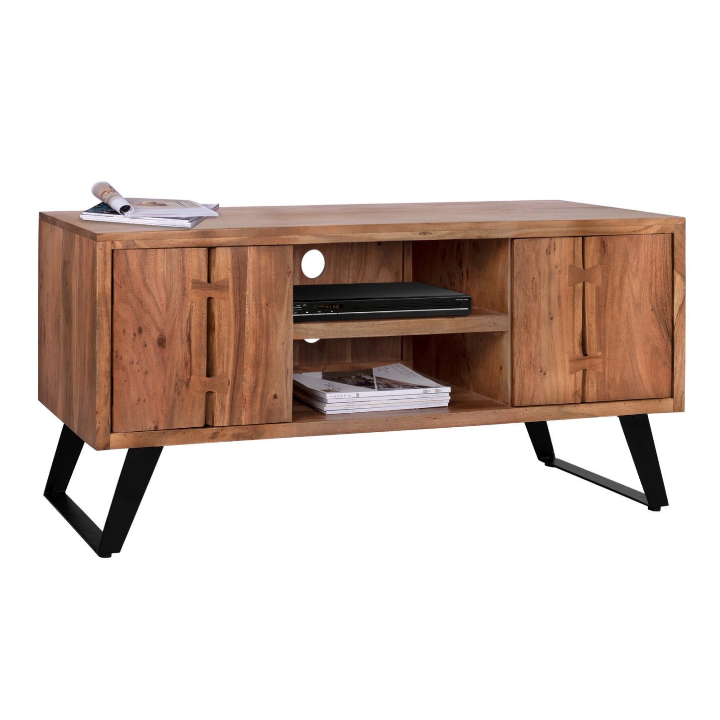 TV UNIT FANSI SOLID ACACIA WOOD NATURAL 135x43x61,5
