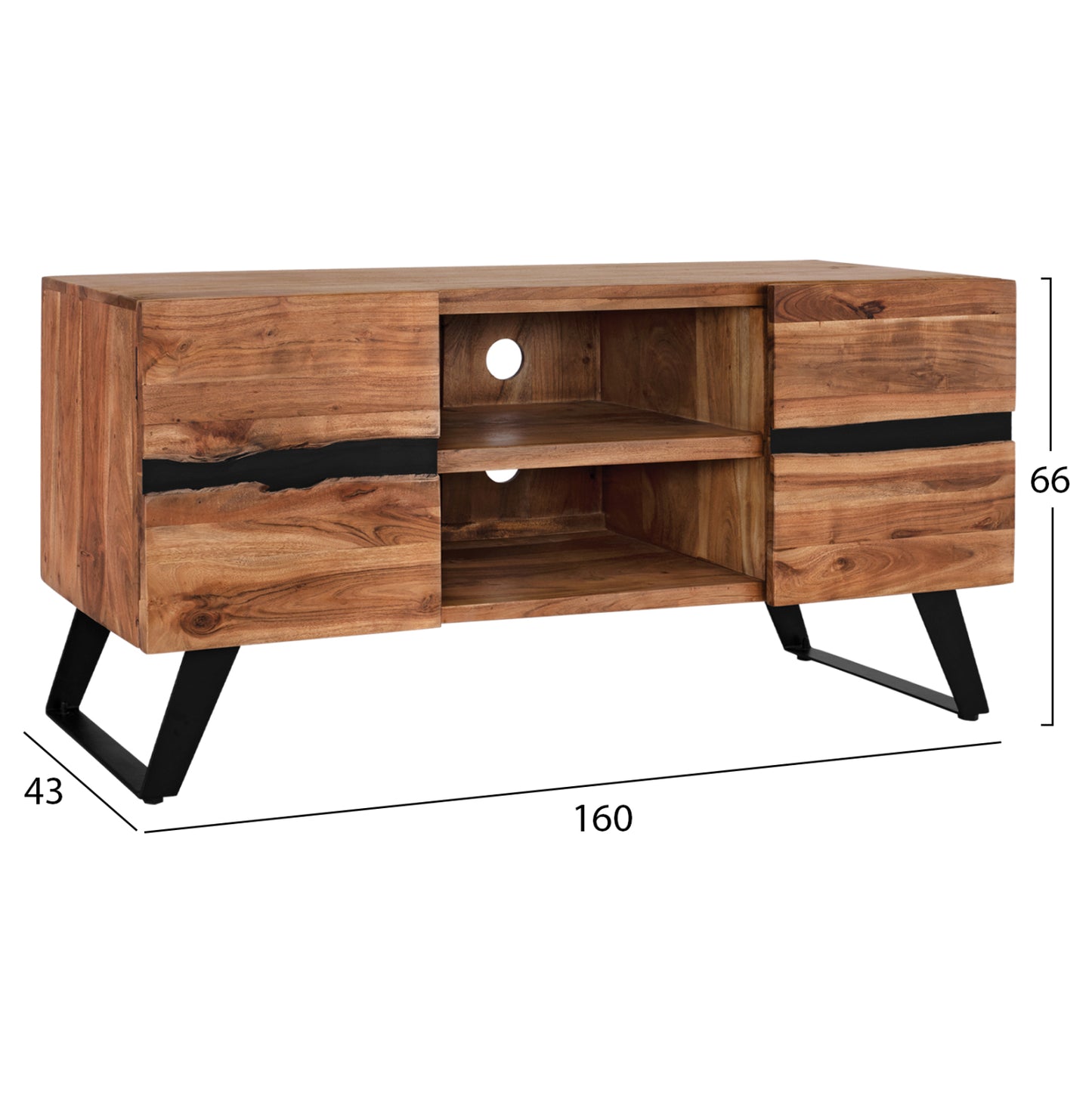 ΕΠΙΠΛΟ TV ALICIA ΜΑΣΙΦ ΞΥΛΟ ΑΚΑΚΙΑΣ ΦΥΣΙΚΟ 160x43x66