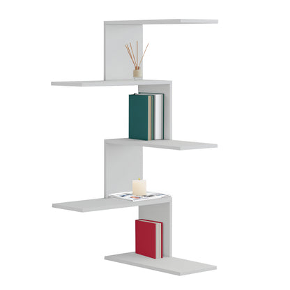 RORY WALL SHELF MELAMINE IN WHITE 22x51.5x109