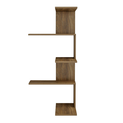 WALL SHELF RORY MELAMINE IN DARK NATURAL 22x51.5x109