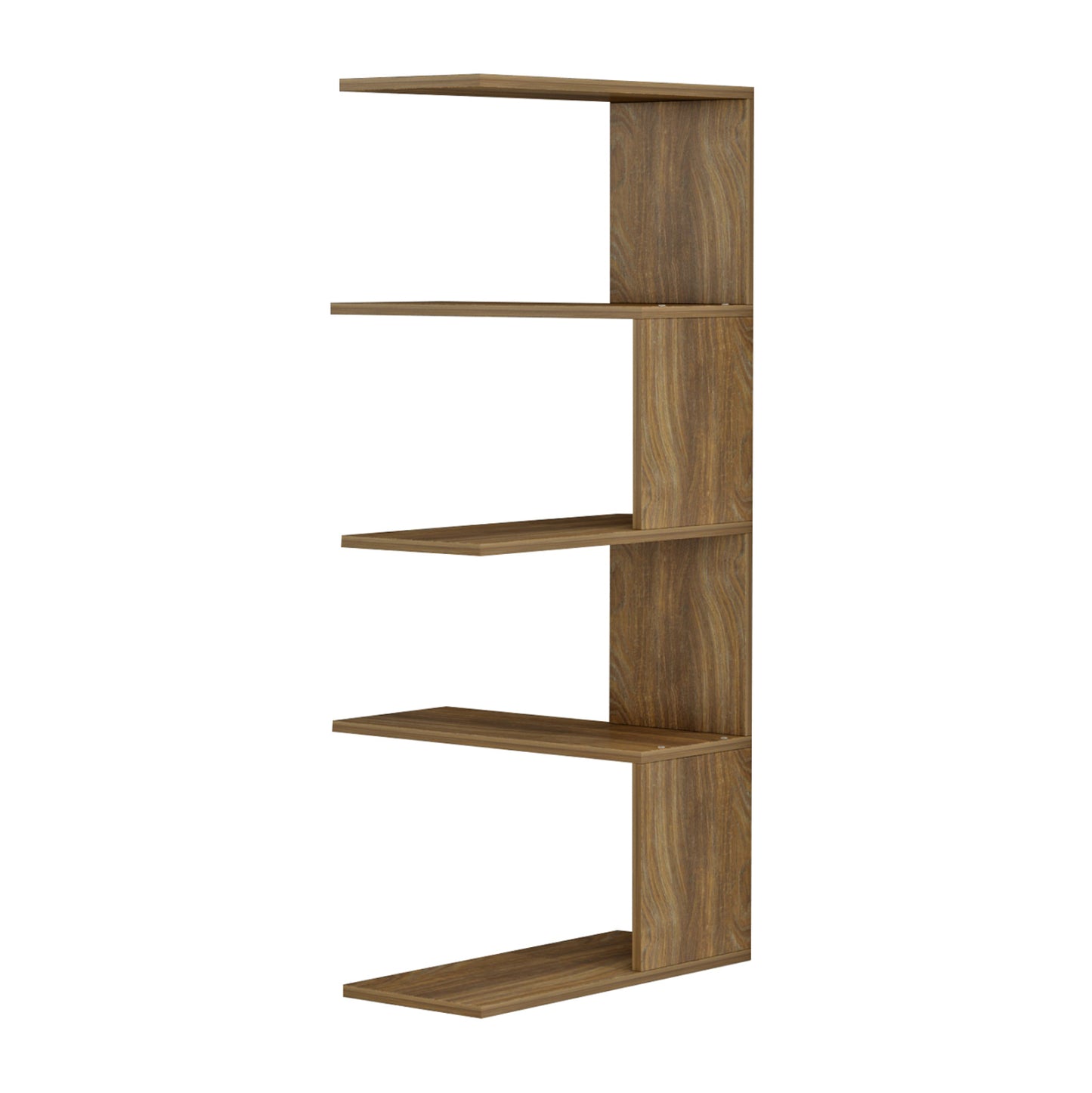 WALL SHELF RORY MELAMINE IN DARK NATURAL 22x51.5x109