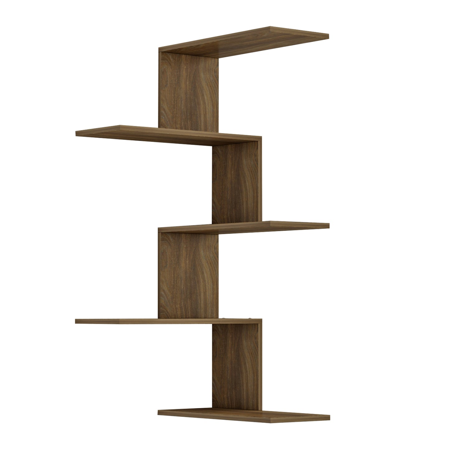 WALL SHELF RORY MELAMINE IN DARK NATURAL 22x51.5x109
