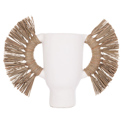 ΕΠΙΤΡΑΠΕΖΙΟ ΔΙΑΚΟΣΜΗΤΙΚΟ ΒΑΖΟ ALICA ΛΕΥΚΗ ΤΕΡΑΚΟΤΑ & GRASS 55x19x34