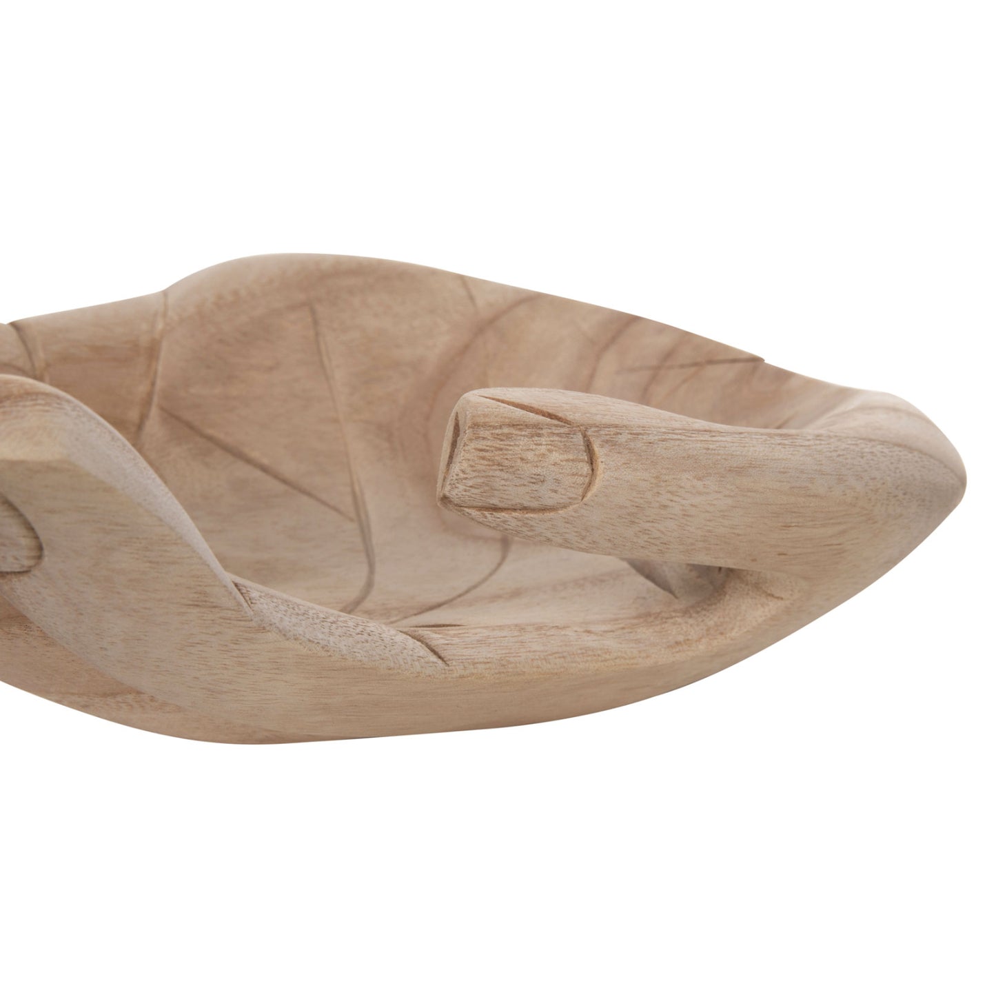 TABLETOP DECORATIVE HAND SOLID ALBESIA WOOD IN NATURAL 30x20x10