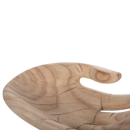 TABLETOP DECORATIVE HAND SOLID ALBESIA WOOD IN NATURAL 30x20x10