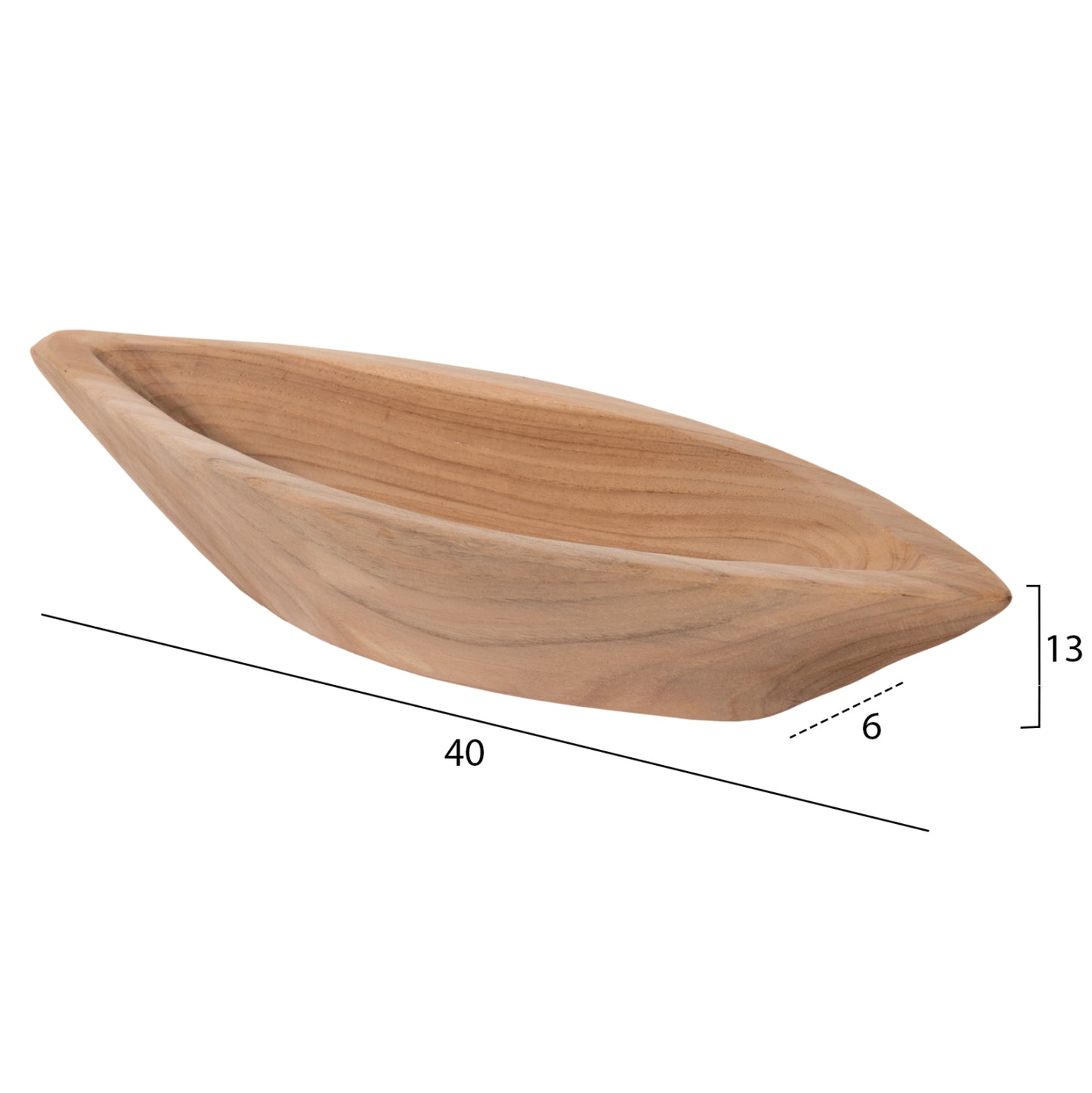 TEAK WOOD DESKTOP DECORATIVE BOX 40x6x13
