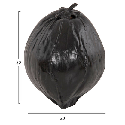 DECORATIVE TABLETOP COCONUT IN BLACK COLOR 20x20x20