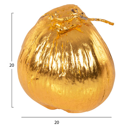 TABLETOP DECORATIVE COCONUT IN GOLD COLOR 20x20x20