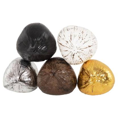 TABLE DECORATION COCONUT IN SILVER COLOUR 20x20x20