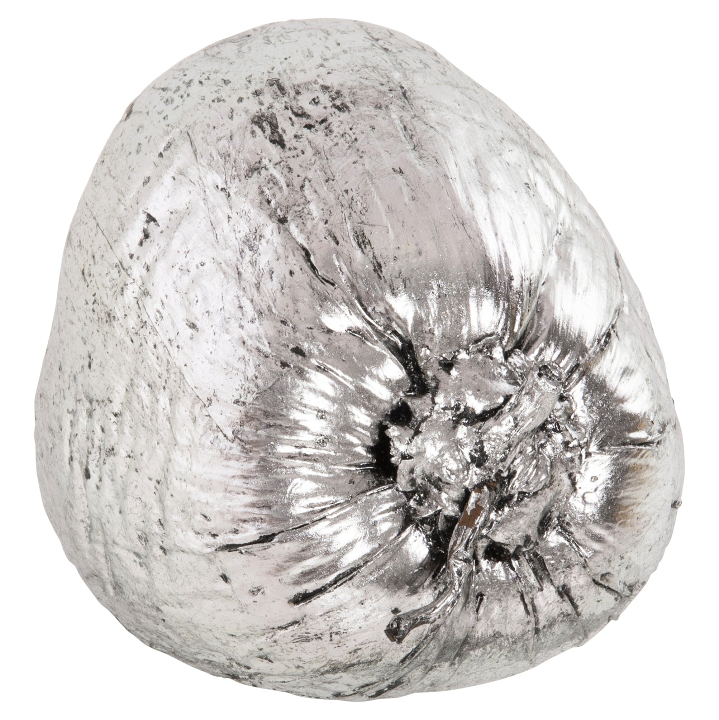 TABLE DECORATION COCONUT IN SILVER COLOUR 20x20x20