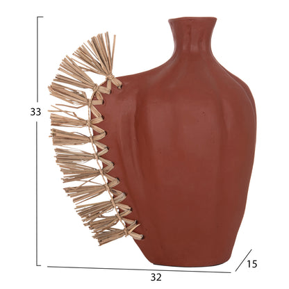 TABLE DECORATION JEBB NATURAL TERRACOTTA & GRASS 32x15x33