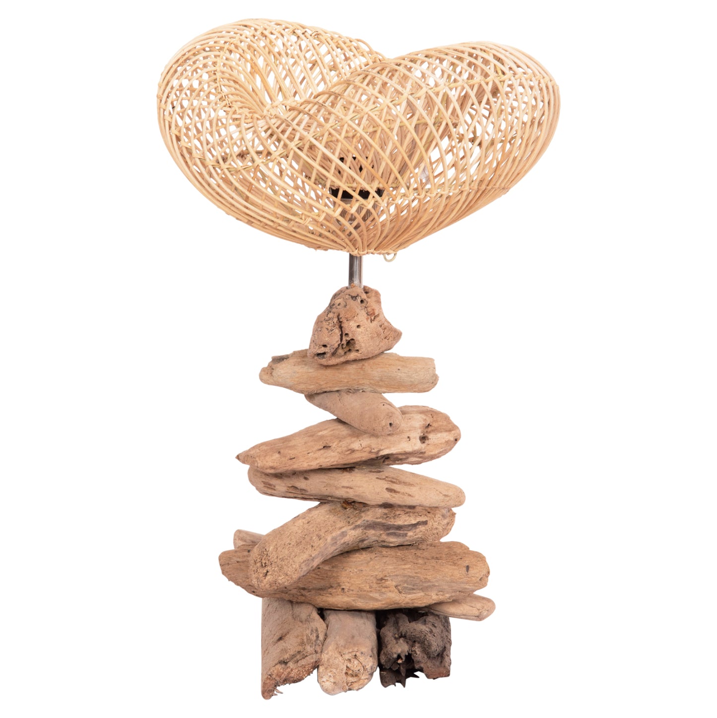 ΕΠΙΤΡΑΠΕΖΙΟ ΔΙΑΚΟΣΜΗΤΙΚΟ ΦΩΤΙΣΤΙΚΟ IVAR DRIFTWOOD & RATTAN 32x30x53