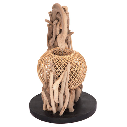 ΕΠΙΤΡΑΠΕΖΙΟ ΔΙΑΚΟΣΜΗΤΙΚΟ ΦΩΤΙΣΤΙΚΟ ASHIN DRIFTWOOD RATTAN 30x30x49