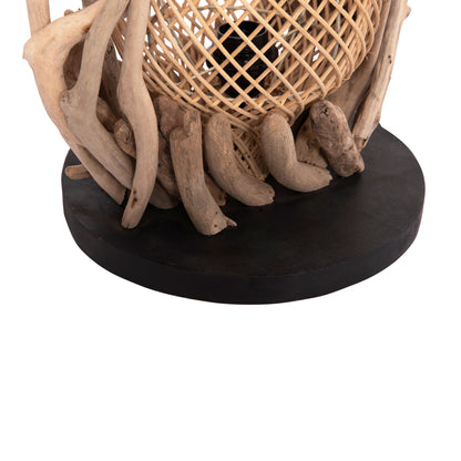 ΕΠΙΤΡΑΠΕΖΙΟ ΔΙΑΚΟΣΜΗΤΙΚΟ ΦΩΤΙΣΤΙΚΟ ASHIN DRIFTWOOD RATTAN 30x30x49