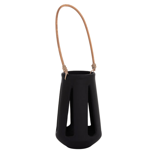 ΕΠΙΤΡΑΠΕΖΙΟ ΦΑΝΑΡΙ ERANTYL ΜΑΥΡΟ FIBER CEMENT & ΧΕΡΟΥΛΙ RATTAN Φ17x27