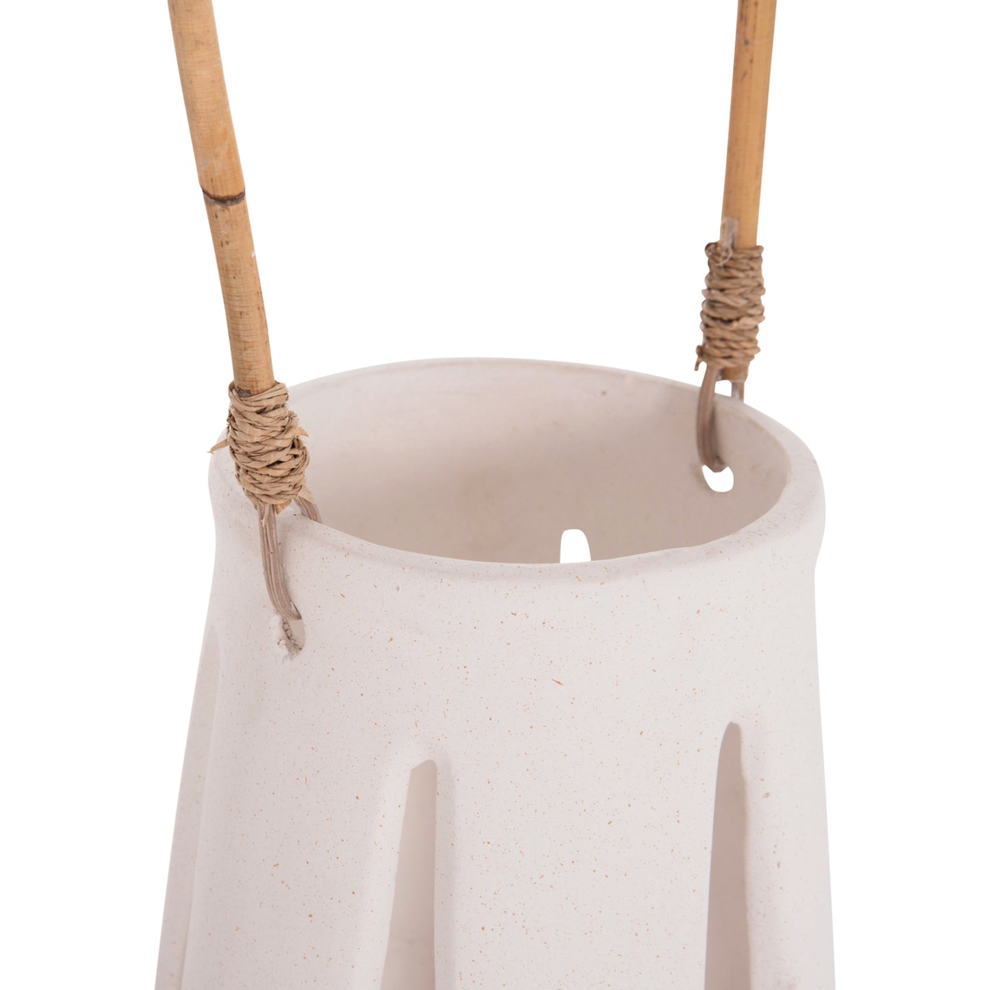 ΕΠΙΤΡΑΠΕΖΙΟ ΦΑΝΑΡΙ ERANTYL ΛΕΥΚΟ FIBER CEMENT & ΧΕΡΟΥΛΙ RATTAN Φ17x27