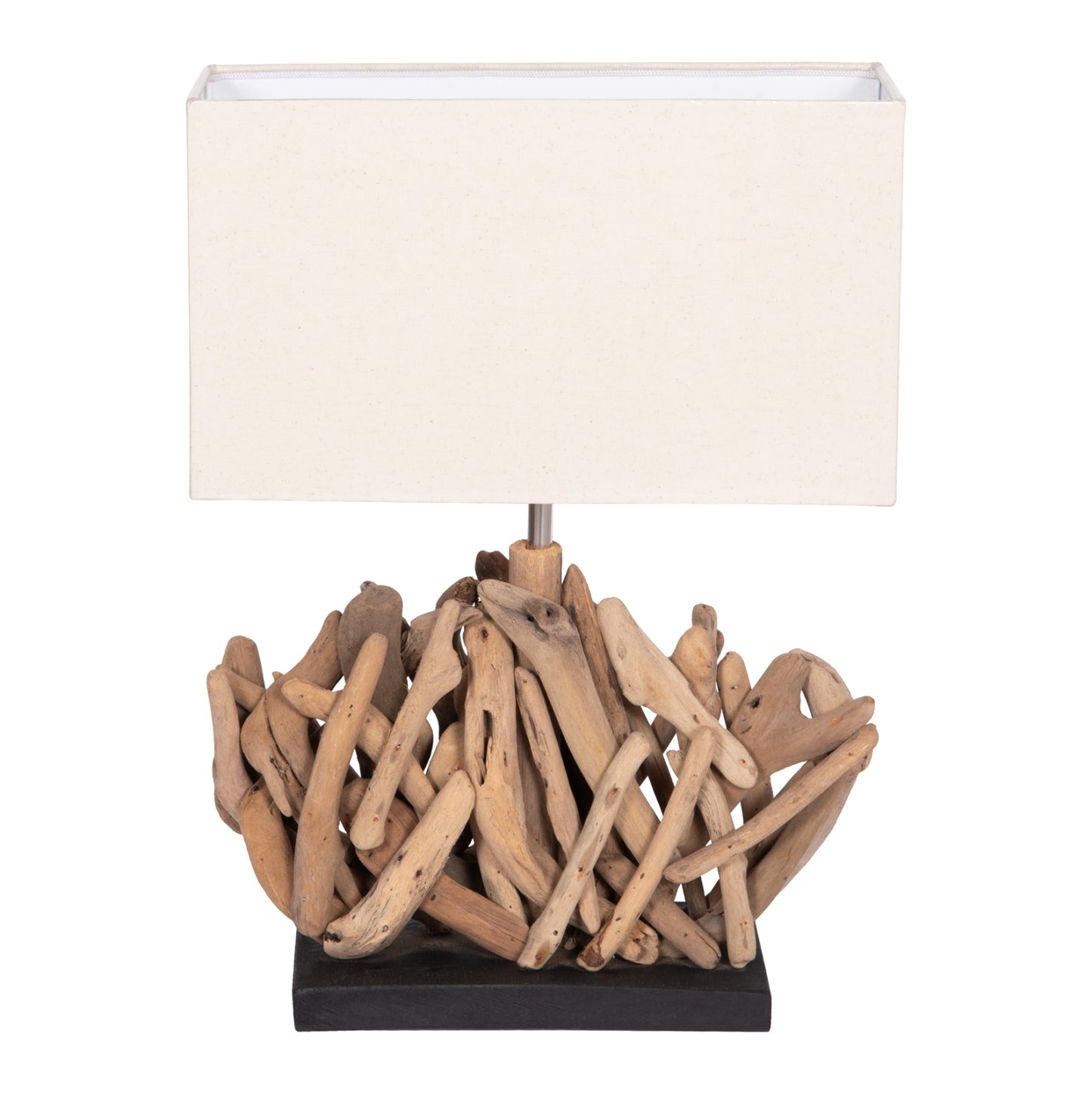 ΕΠΙΤΡΑΠΕΖΙΟ ΟΡΘΟΓΩΝΙΟ ΦΩΤΙΣΤΙΚΟ TWIGGY DRIFTWOOD & ΛΕΥΚΟ ΚΑΠΕΛΟ 35.5x15x47