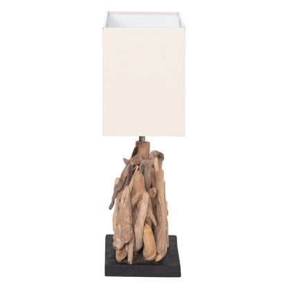 ΕΠΙΤΡΑΠΕΖΙΟ ΟΡΘΟΓΩΝΙΟ ΦΩΤΙΣΤΙΚΟ TWIGGY DRIFTWOOD & ΛΕΥΚΟ ΚΑΠΕΛΟ 35.5x15x47