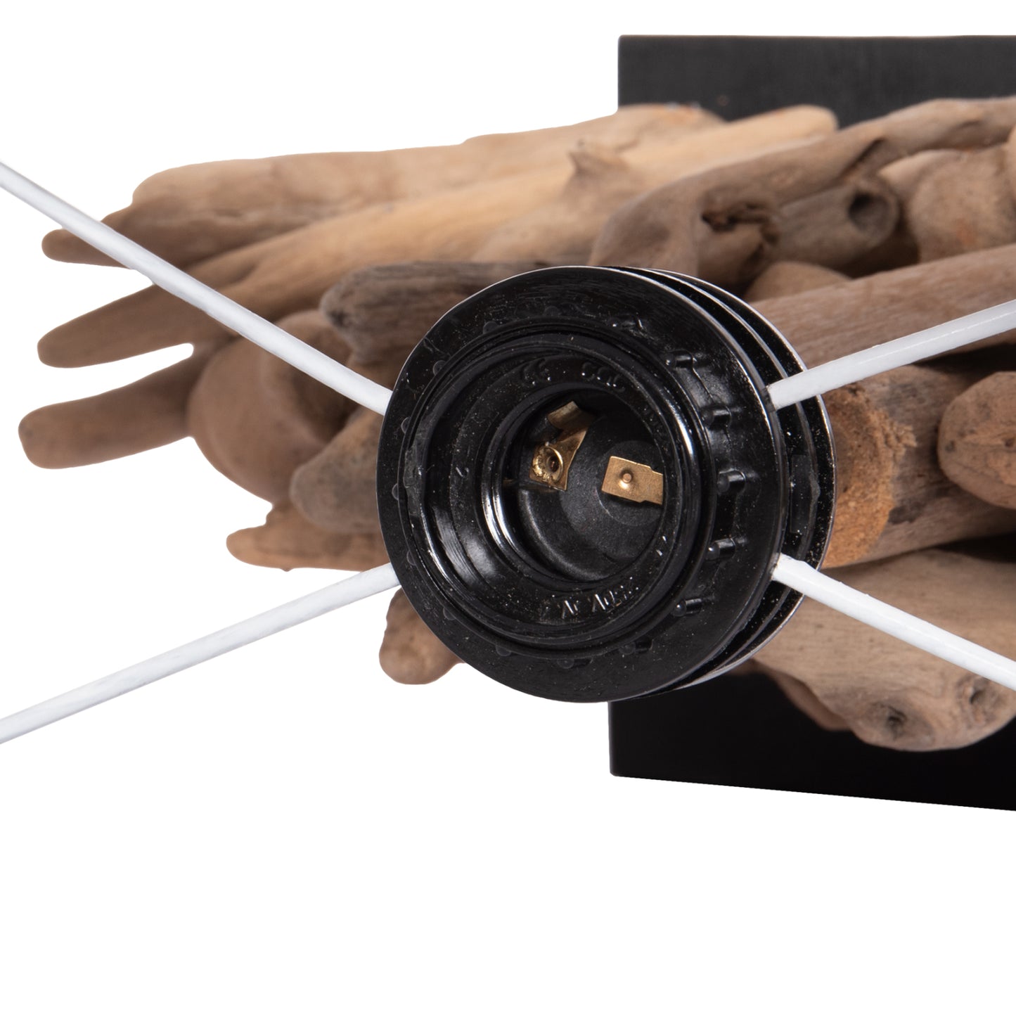 ΕΠΙΤΡΑΠΕΖΙΟ ΟΡΘΟΓΩΝΙΟ ΦΩΤΙΣΤΙΚΟ TWIGGY DRIFTWOOD & ΛΕΥΚΟ ΚΑΠΕΛΟ 35.5x15x47