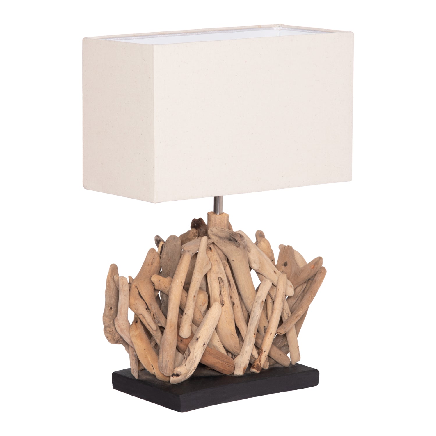 ΕΠΙΤΡΑΠΕΖΙΟ ΟΡΘΟΓΩΝΙΟ ΦΩΤΙΣΤΙΚΟ TWIGGY DRIFTWOOD & ΛΕΥΚΟ ΚΑΠΕΛΟ 35.5x15x47