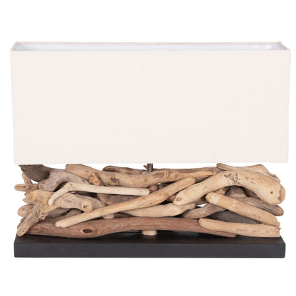 ΕΠΙΤΡΑΠΕΖΙΟ ΟΡΘΟΓΩΝΙΟ ΦΩΤΙΣΤΙΚΟ TWIGGY DRIFTWOOD & ΛΕΥΚΟ ΚΑΠΕΛΟ 50x16,5x38