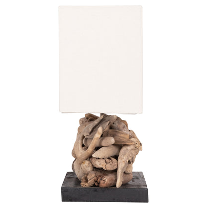 ΕΠΙΤΡΑΠΕΖΙΟ ΟΡΘΟΓΩΝΙΟ ΦΩΤΙΣΤΙΚΟ TWIGGY DRIFTWOOD & ΛΕΥΚΟ ΚΑΠΕΛΟ 50x16,5x38