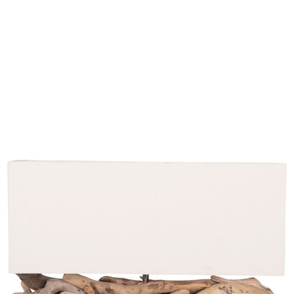 ΕΠΙΤΡΑΠΕΖΙΟ ΟΡΘΟΓΩΝΙΟ ΦΩΤΙΣΤΙΚΟ TWIGGY DRIFTWOOD & ΛΕΥΚΟ ΚΑΠΕΛΟ 50x16,5x38