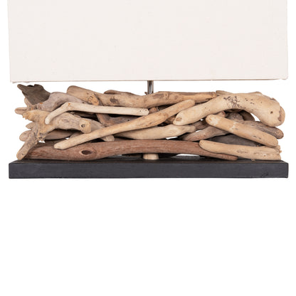 ΕΠΙΤΡΑΠΕΖΙΟ ΟΡΘΟΓΩΝΙΟ ΦΩΤΙΣΤΙΚΟ TWIGGY DRIFTWOOD & ΛΕΥΚΟ ΚΑΠΕΛΟ 50x16,5x38