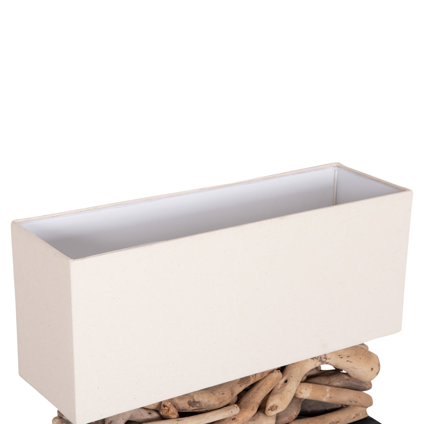 ΕΠΙΤΡΑΠΕΖΙΟ ΟΡΘΟΓΩΝΙΟ ΦΩΤΙΣΤΙΚΟ TWIGGY DRIFTWOOD & ΛΕΥΚΟ ΚΑΠΕΛΟ 50x16,5x38