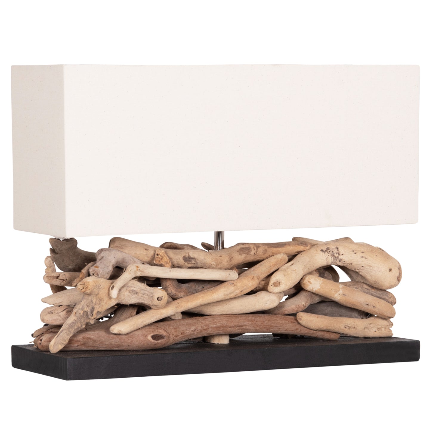 ΕΠΙΤΡΑΠΕΖΙΟ ΟΡΘΟΓΩΝΙΟ ΦΩΤΙΣΤΙΚΟ TWIGGY DRIFTWOOD & ΛΕΥΚΟ ΚΑΠΕΛΟ 50x16,5x38